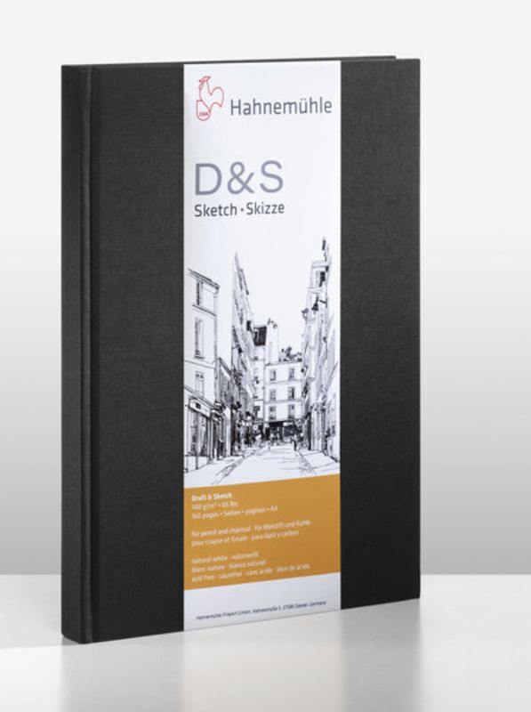 Cuaderno Hahnemühle D&amp;S Vertical A6 Negro 140g 80 Hojas
