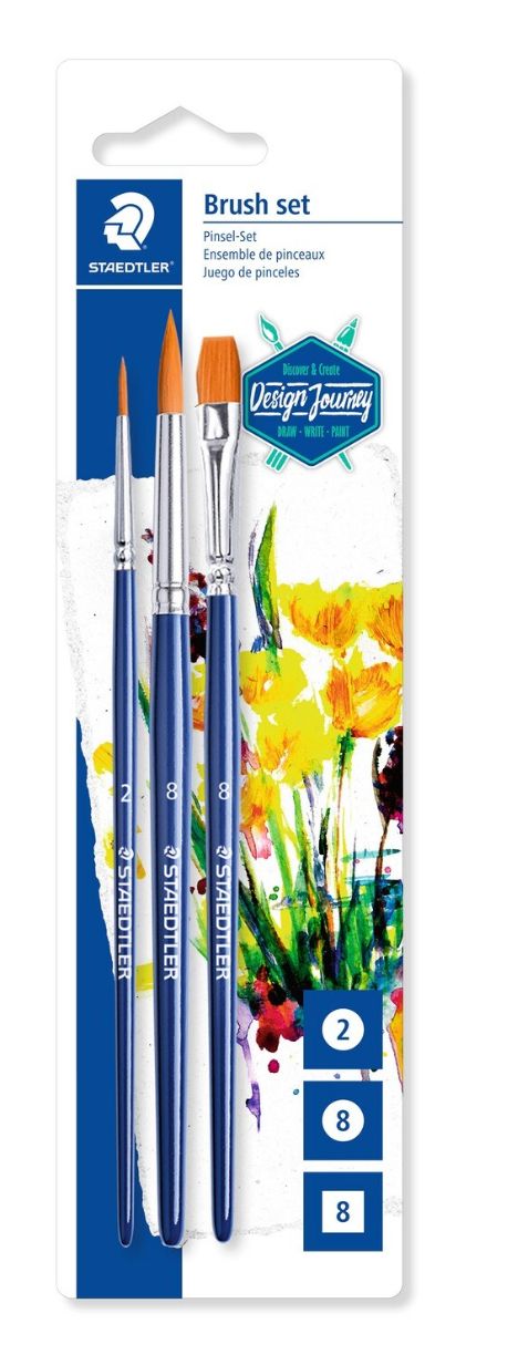 Pincel Staedtler Design Journey, juego de 3 brochas