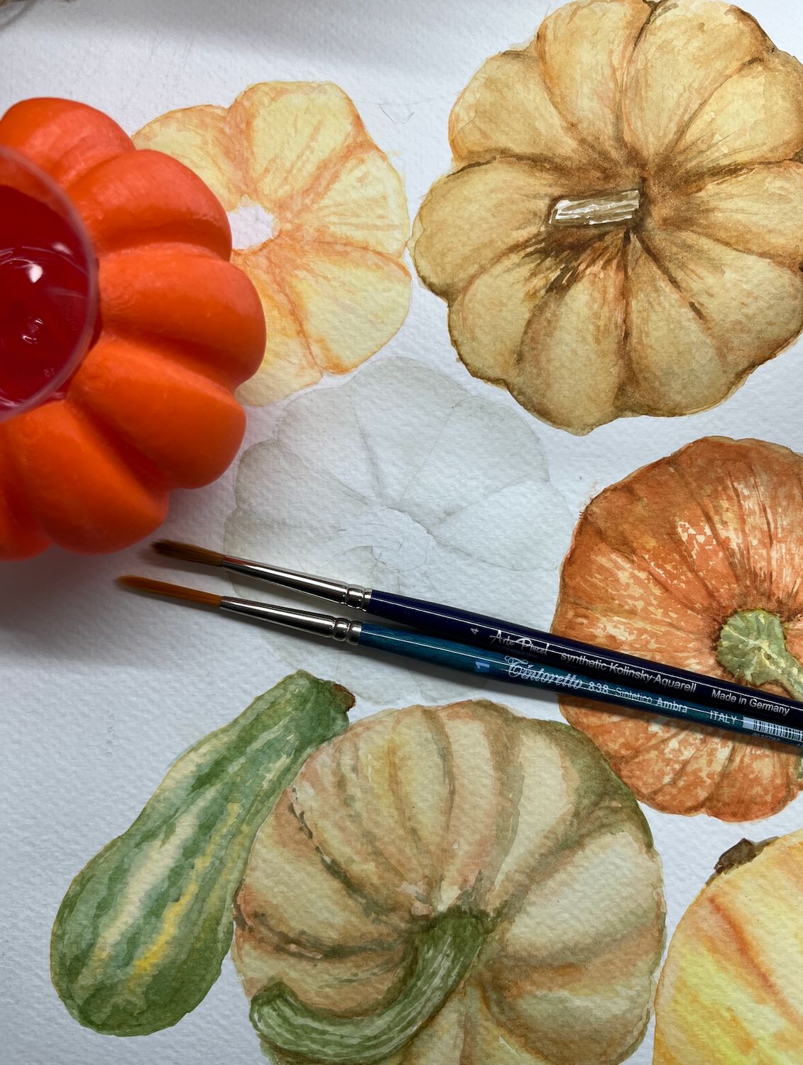 TALLER DE OTOÑO Calabazas en Acuarela
