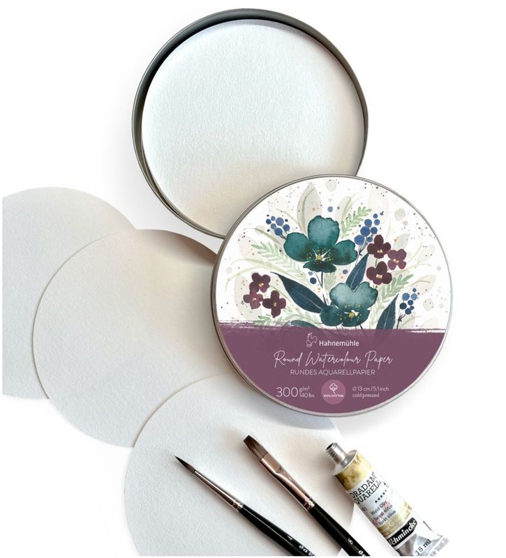 Papel Hahnemuhle Expression Round, 100% algodón, 13cms