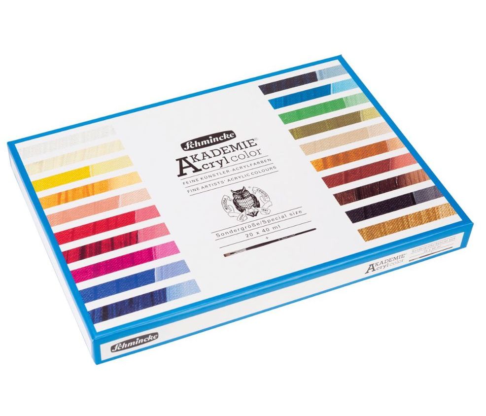 Pintura Acrilica Akademie Acryl 20 colores x 40ml