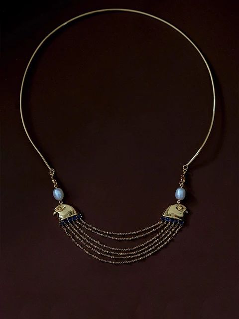 Moroccan Majesty: Eagle Head Tassel Choker