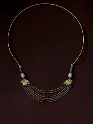 Moroccan Majesty: Eagle Head Tassel Choker