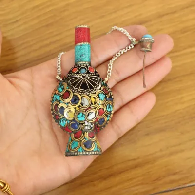 Tibetan Treasure: Vintage Brass Snuff Bottle