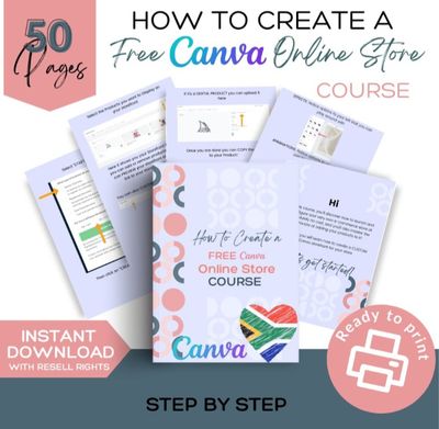 Canva E-Commerce Website/Store Course