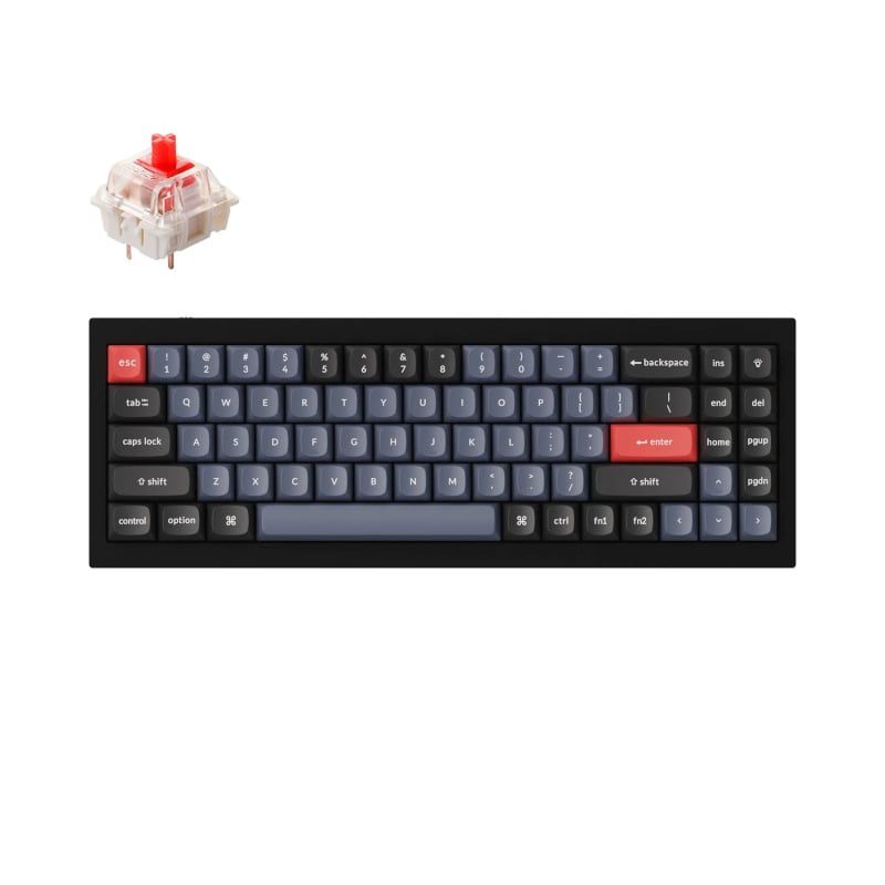 Keychron Q7 70% Red G Pro Switches Aluminium RGB Wired Keyboard - Black