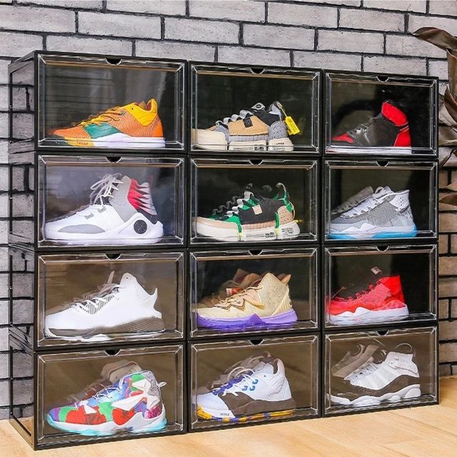 Plastic Shoes Case Thickened Transparent Drawer Case Plastic Shoe Boxes Stackable Box Shoe Organizer Shoebox Dustproof Shoe Rack