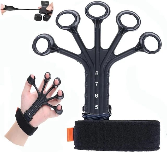New Arrival Hand Gripster Exercise Finger Hand Strengthener Hand Gripper Adjustable Resistance Silicone Finger Strengthener