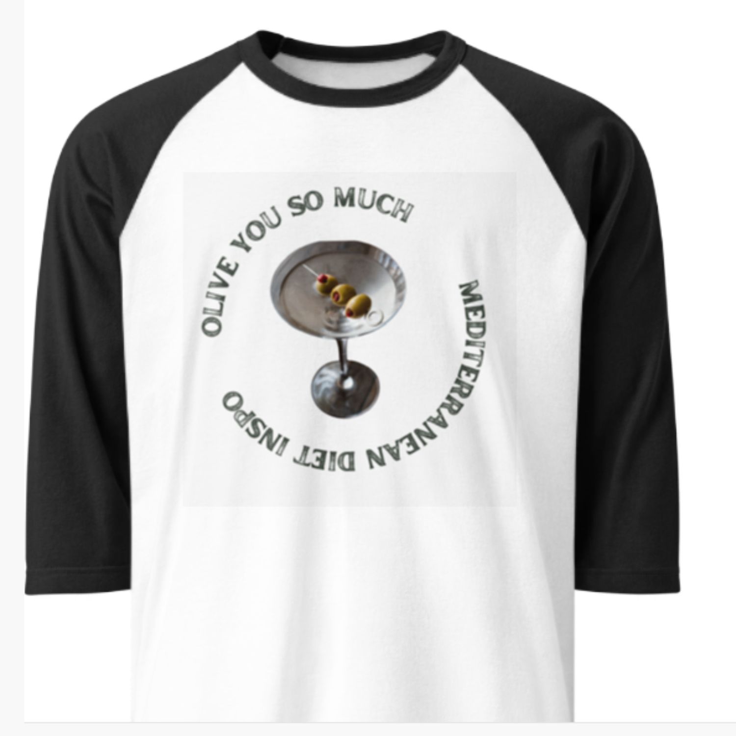 Unisex 3/4 sleeve raglan shirt
