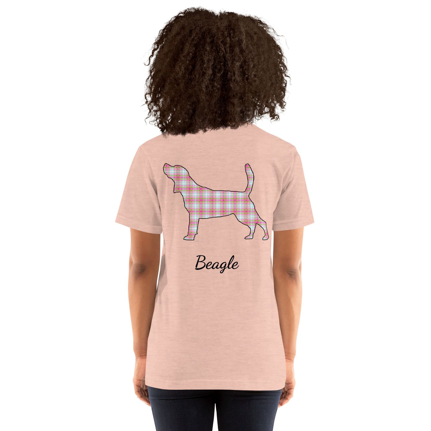 Beagle Mom Plaid TShirt