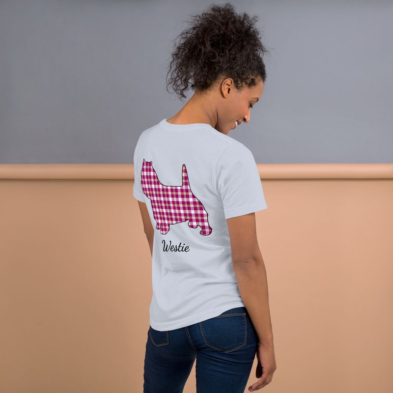 Westie Mom Plaid Tshirt