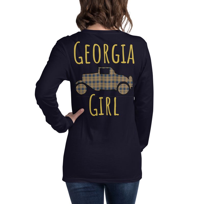 Georgia Girl (Wreck) Gold Text Long Sleeve Tee