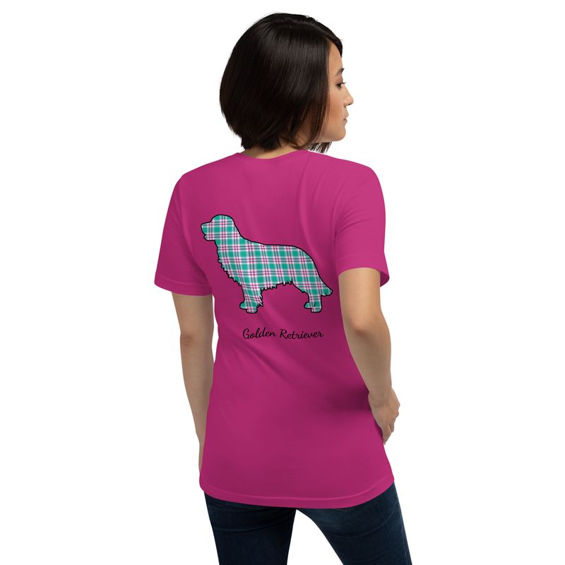 Retriever Mom Plaid t-shirt