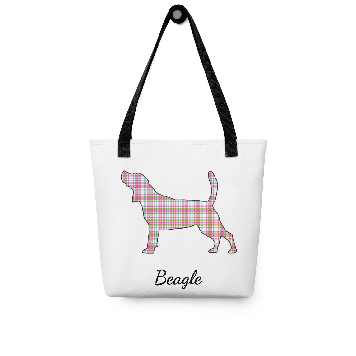 Beagle Mom Plaid Tote