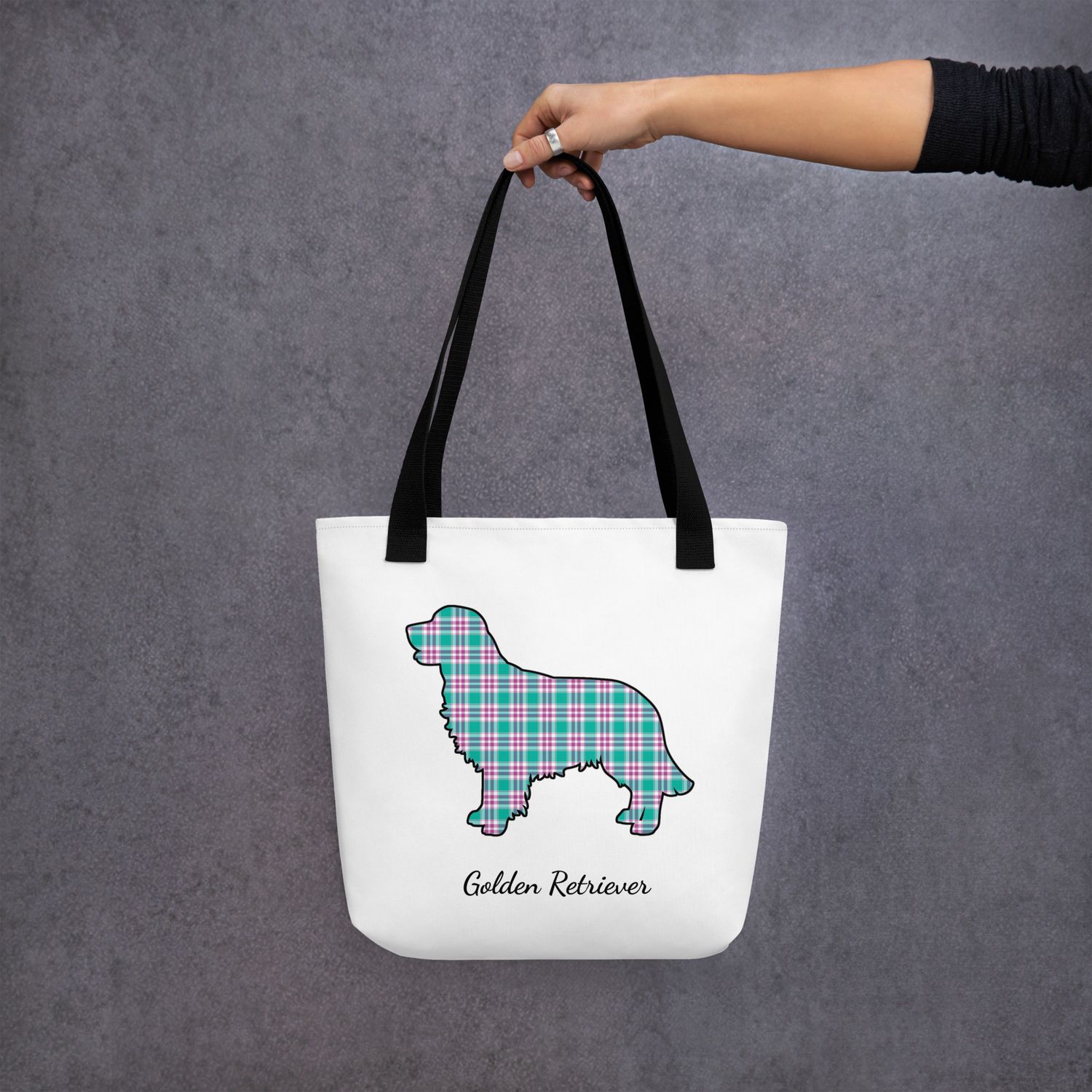 Retriever Mom  Plaid Tote bag