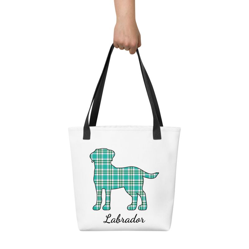 Labrador Mom Plaid Tote bag