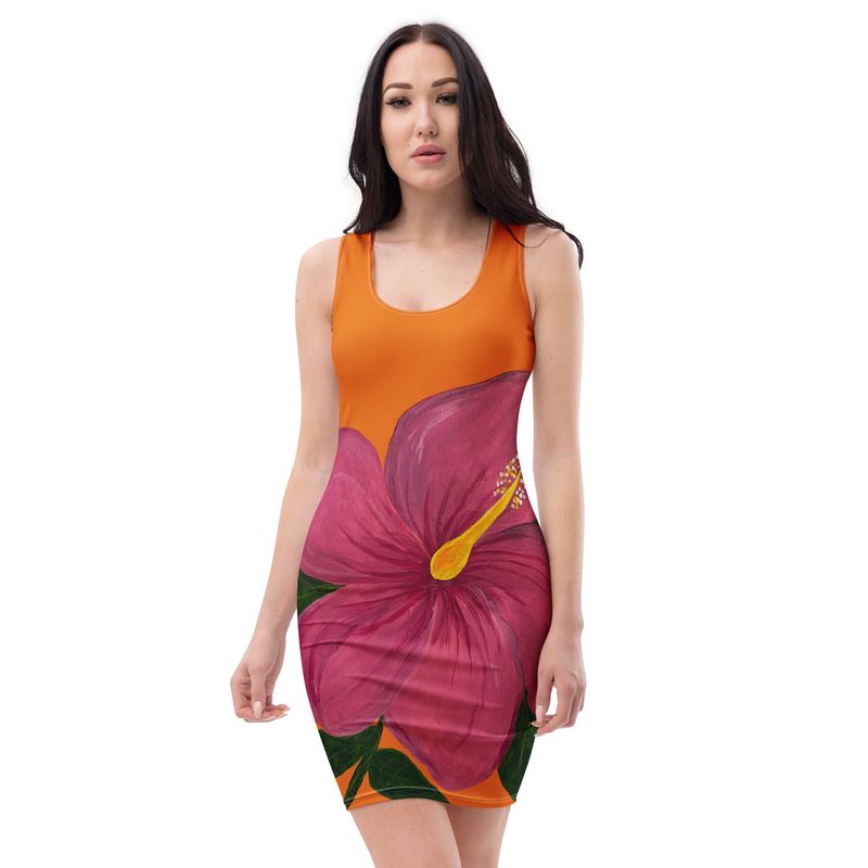 Tropical in Mango by K Women&#39;s Bodycon dress