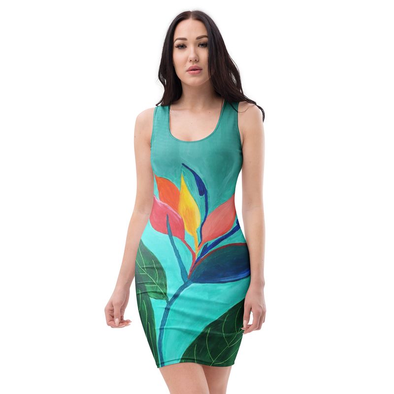 Tropical Florals by K Bodycon dress