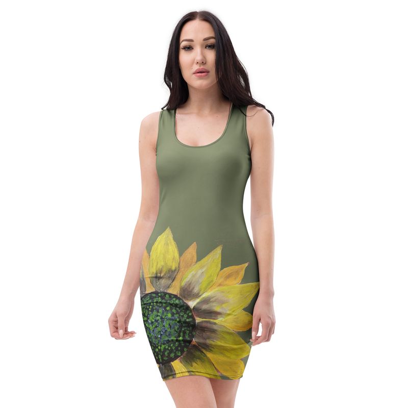 Sunflower by K Large in Green Bodycon dress