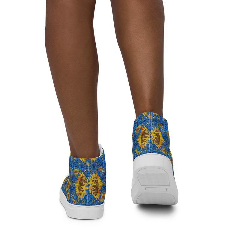 Sunflowers Women’s high top canvas shoes