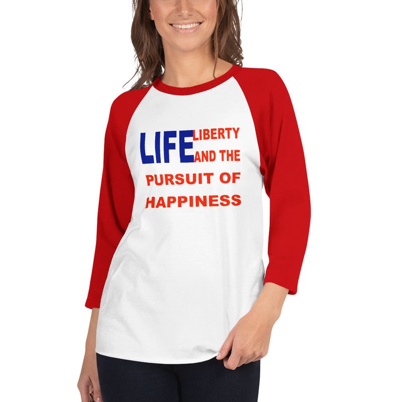Life 3/4 sleeve raglan shirt