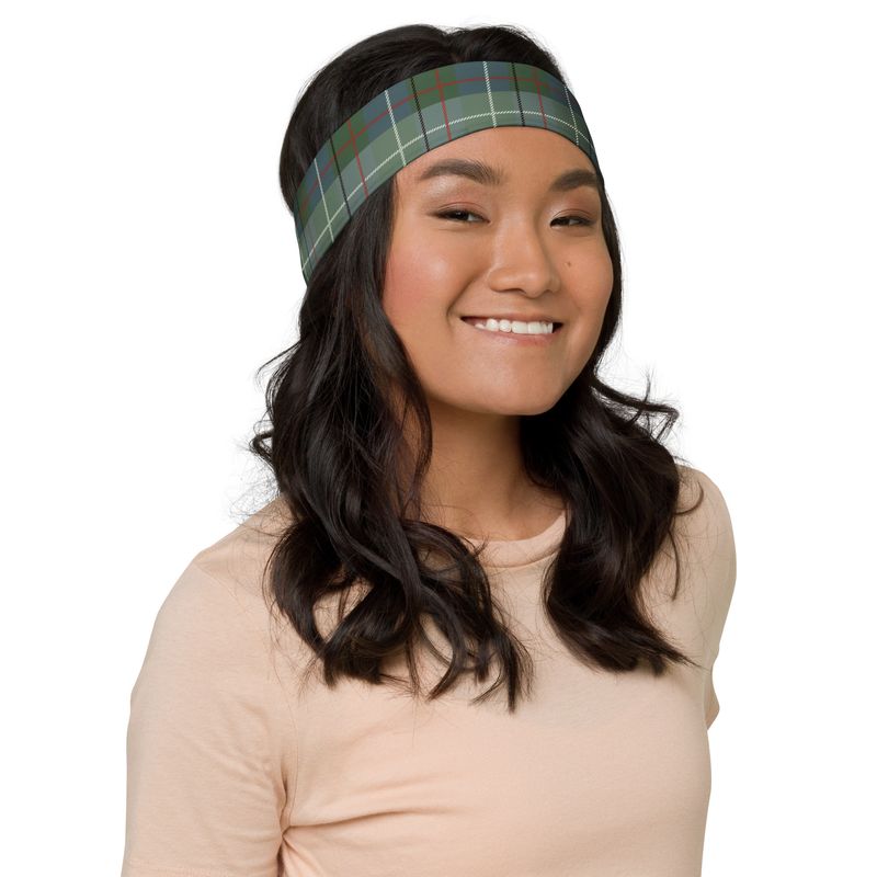 Green Plaid Headband