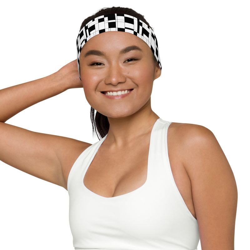 Mondrian-Inspired Black Headband