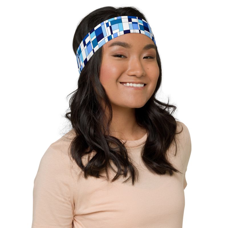 Mondrian-Inspired Blue Headband