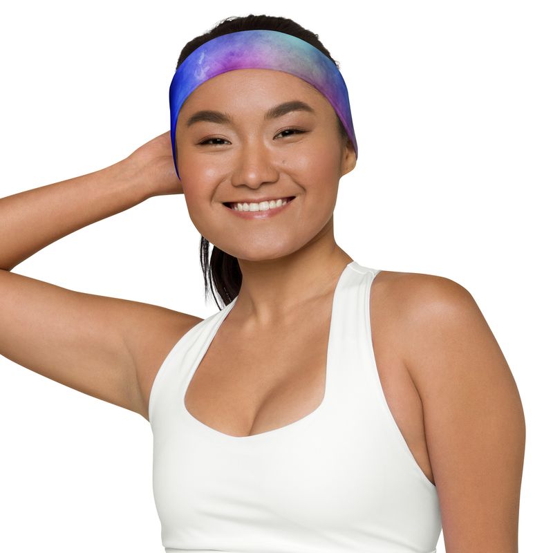 PurpleDark Watercolor Headband