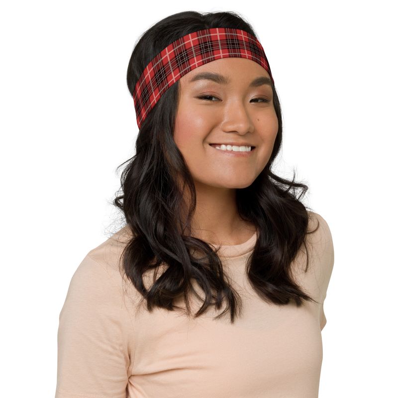 Red, Black and White Headband
