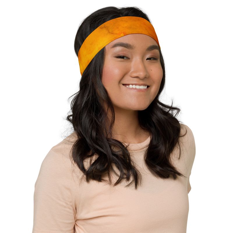 Orange Watercolor Headband
