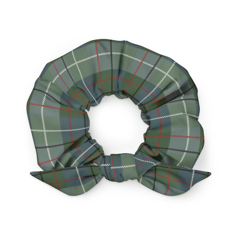 Green Plaid Scrunchie