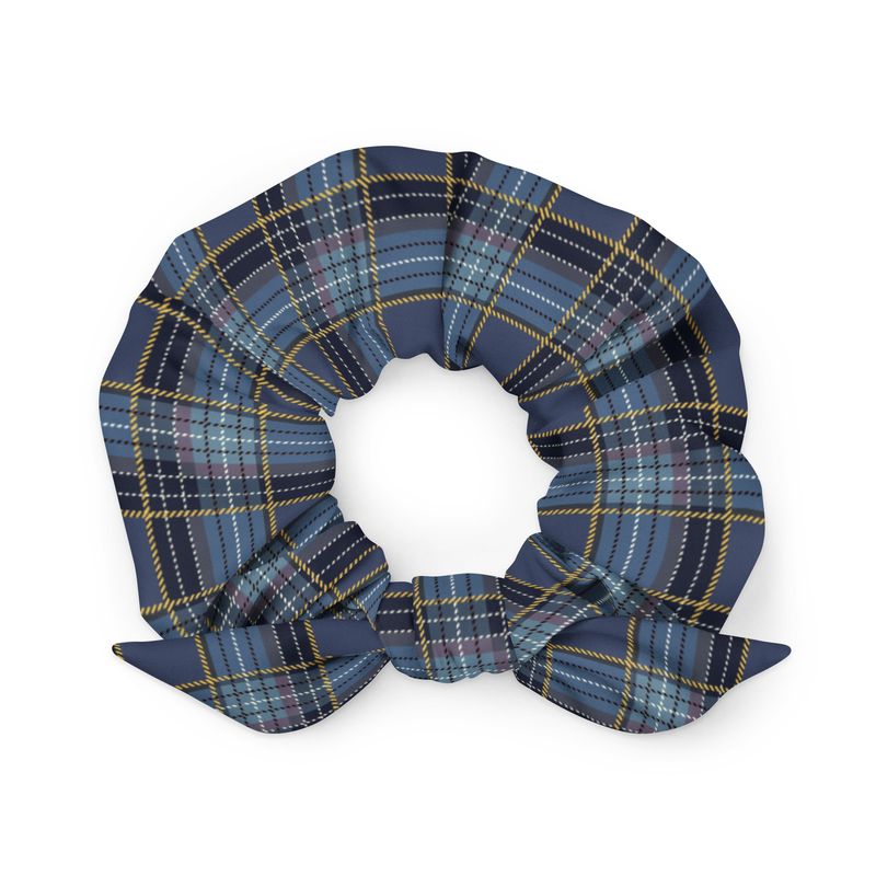 Blue Plaid  Scrunchie