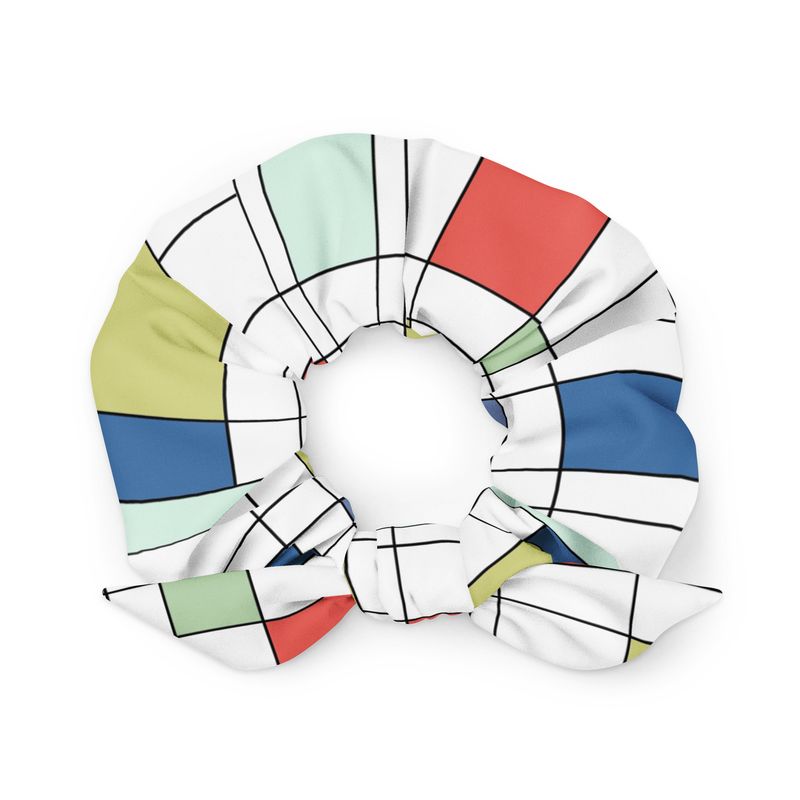 Mondrian-Inspired MODERN Scrunchie