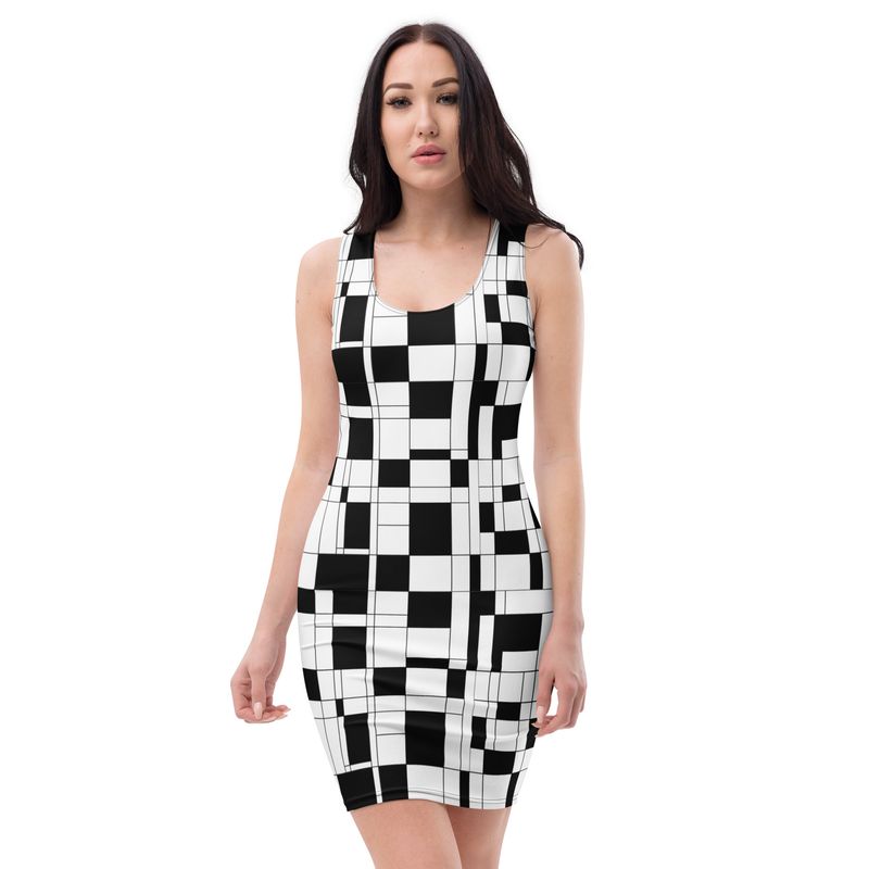 Mondrian-Inspired Black Dress