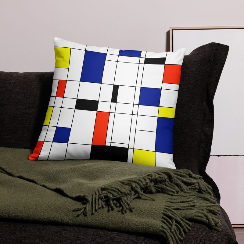 Mondrian-Inspired Multi Pillow