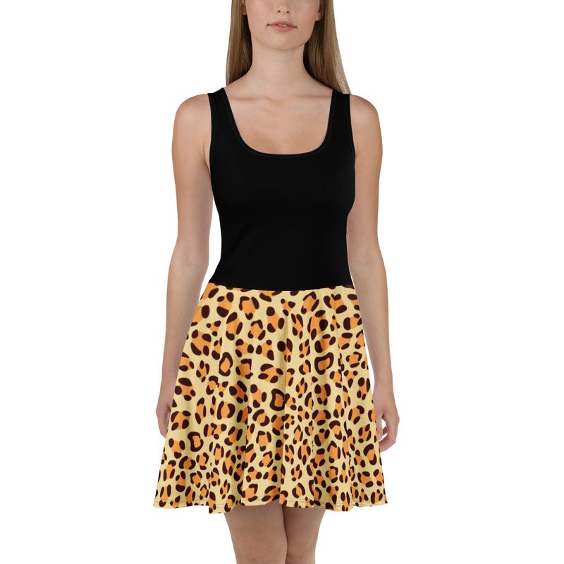 Leopard Print Skater Dress