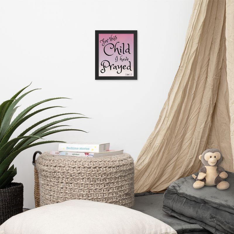 For this child Pink Framed poster