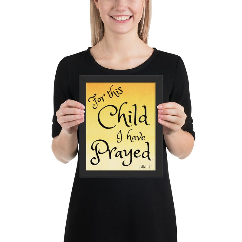 For this child Yellow Framed poster