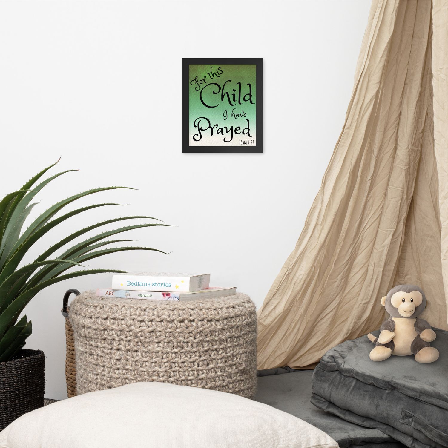 For this child Green Framed poster