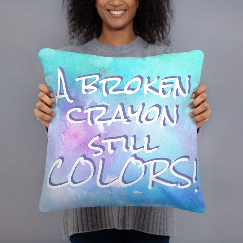 Broken crayon Basic Pillow
