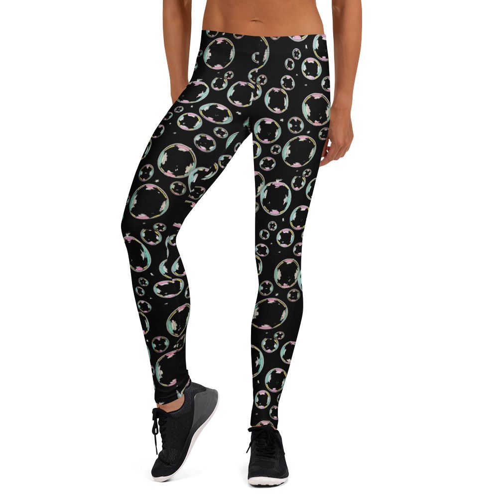 Black Bubbles Ladies Leggings