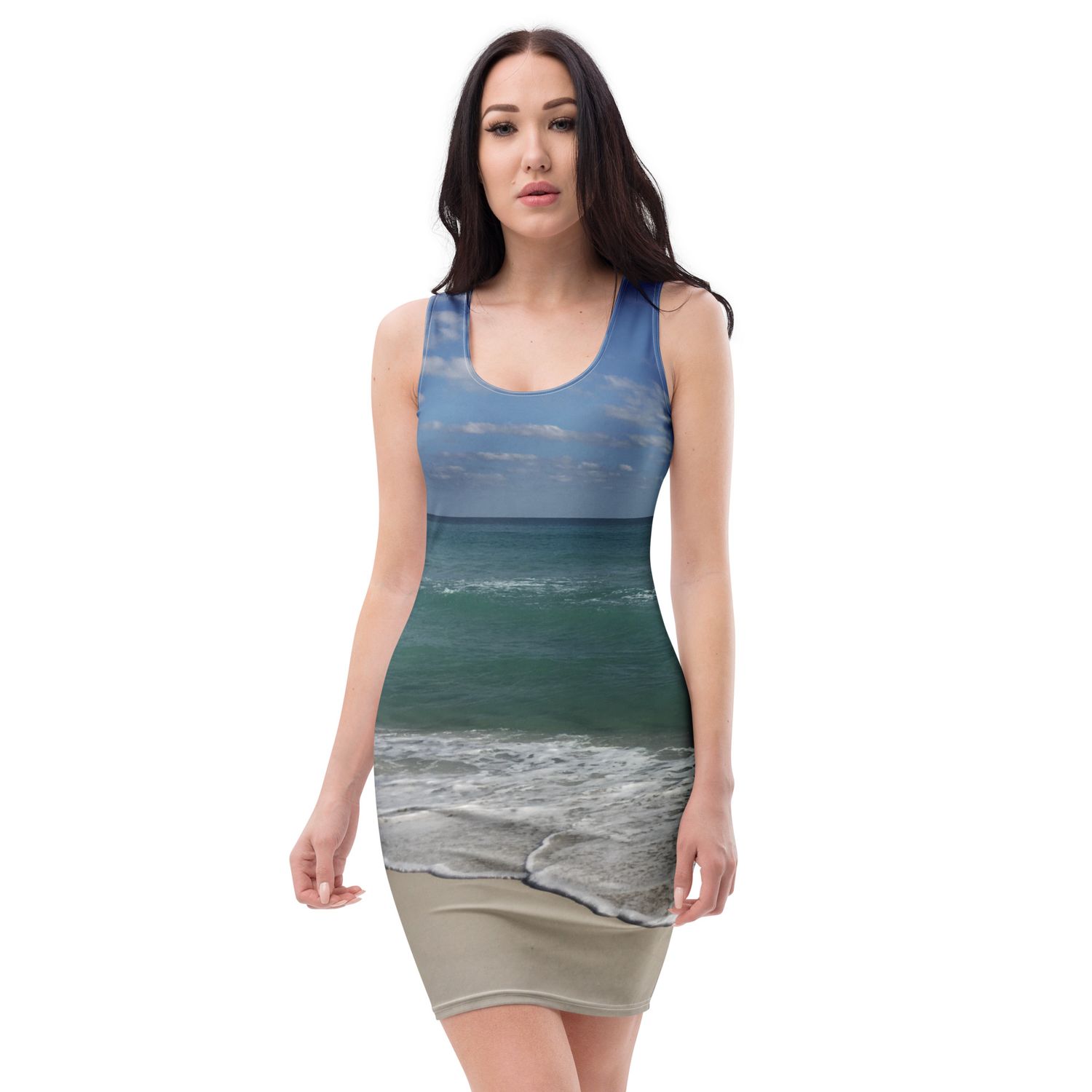Beach Scene Bodycon dress