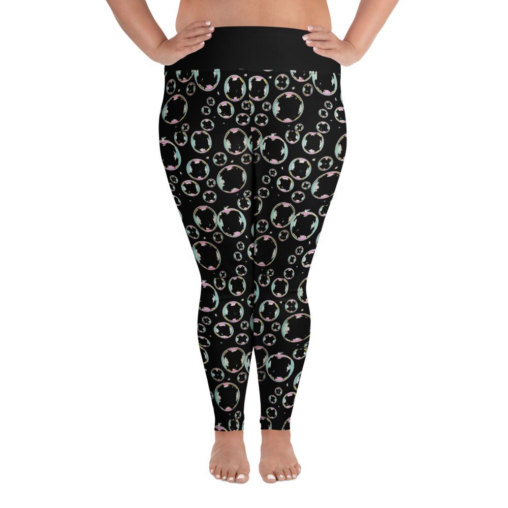 Black Bubbles Plus Size Leggings