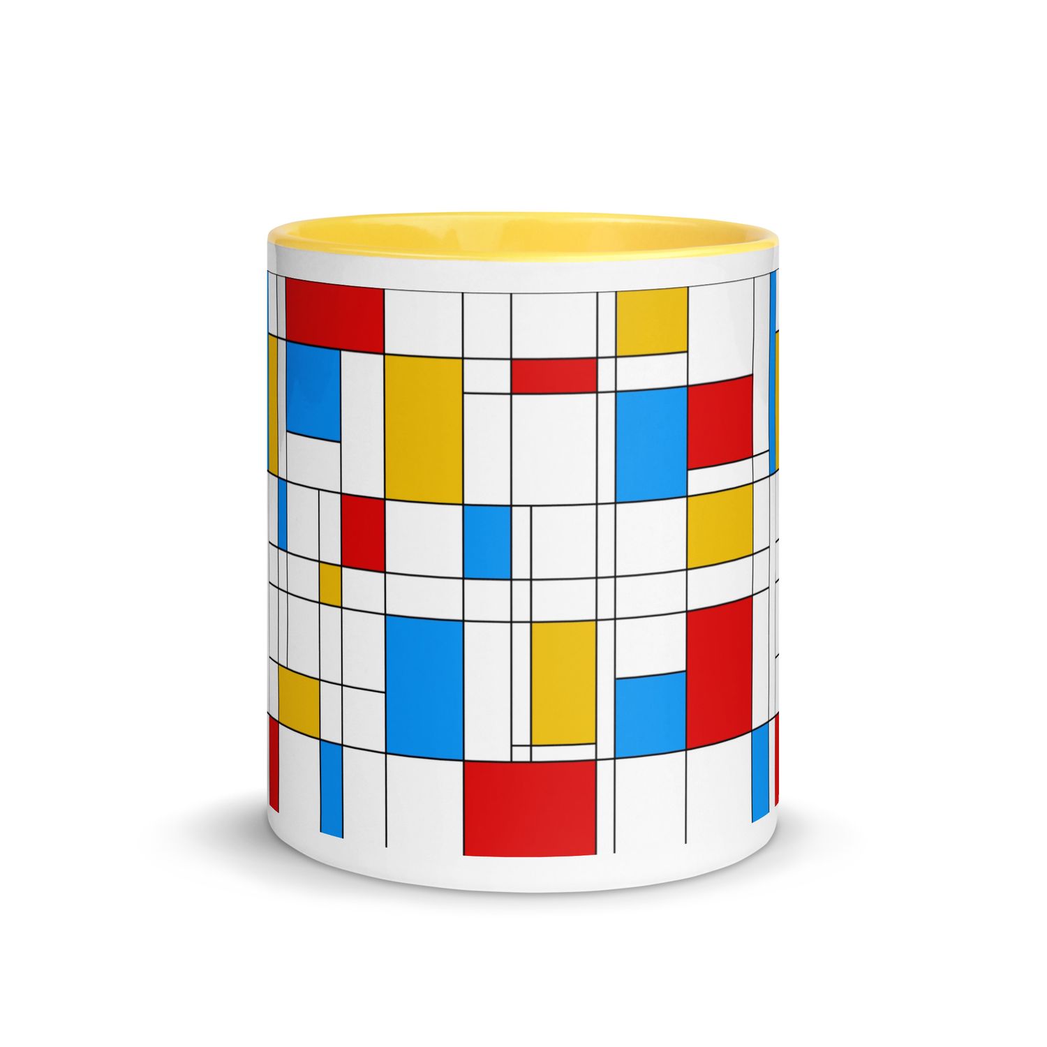 Mondrian-Inspired BOLD Mug with Color Inside