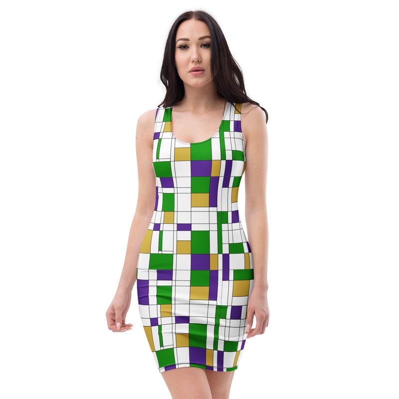 Mondrian-Inspired Mardi Gras Dress