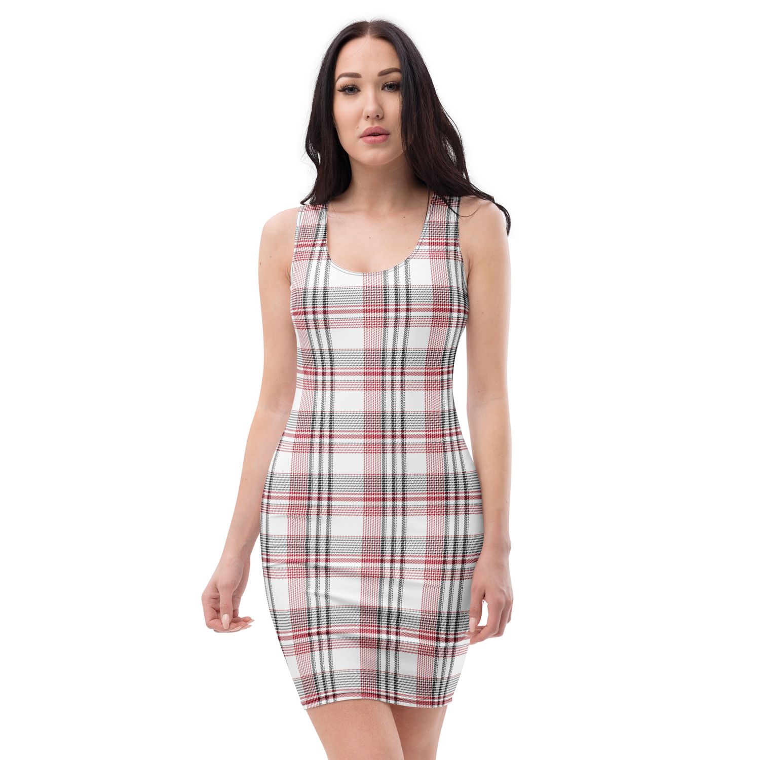 Red and Black Plaid Light Dress