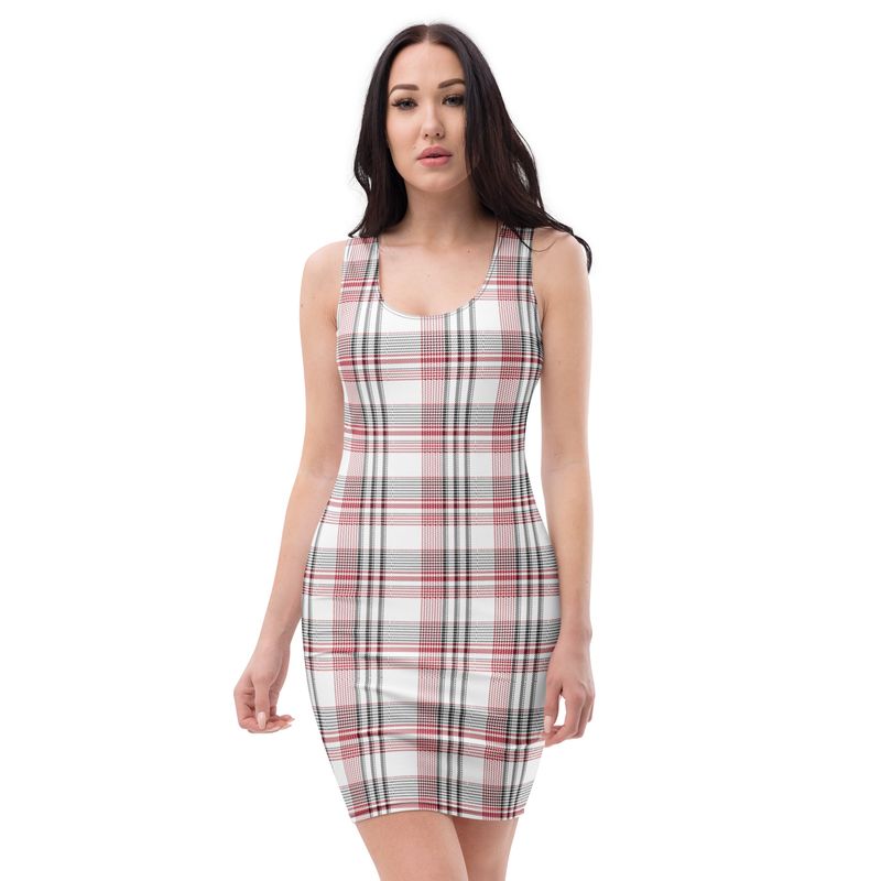 Red and Black Plaid Light Dress