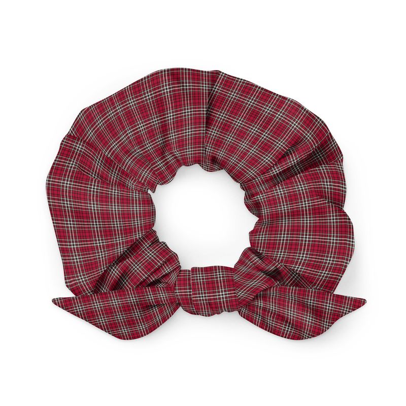 Red and Black Plaid Dark Scrunchie