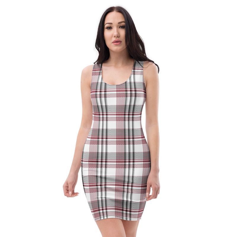 Garnet and Black Light Plaid dress